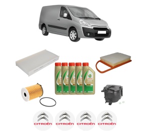 Set Pachet filtre revizie Bosch, 5 litrii ulei Castrol 5W40 CITROEN JUMPY II Van 1.6 HDi 90 8V din 2007-2016, 4x Stickere auto cu CITROEN - Img 2