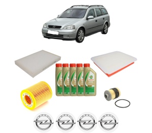 Set Pachet filtre revizie Bosch, 5 litrii ulei Castrol 5W40 OPEL ASTRA H Estate Van (L70) 1.9 CDTI (L70) din 2005-2012, 4x Stickere auto cu OPEL - Img 2