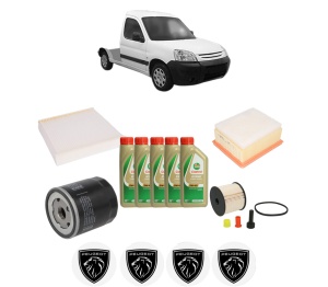 Set Pachet filtre revizie Bosch, 5 litrii ulei Castrol 5W40 PEUGEOT PARTNER Platform/Chassis (5_, G_) 2.0 HDi din 2002-2008, 4x Stickere auto cu PEUGEOT - Img 2