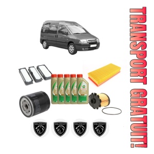 Set Pachet filtre revizie Bosch, 5 litrii ulei Castrol 5W40 PEUGEOT EXPERT (224_) 1.9 D din 2003-2006, 4x Stickere auto cu PEUGEOT