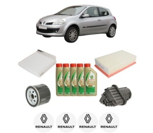 Set Pachet filtre revizie Bosch, 5 litrii ulei Castrol 5W40 RENAULT CLIO III Hatchback Van (SB_, SR_) 1.5 dCi din 2005-2010, 4x Stickere auto cu RENAULT - Img 2