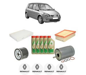 Set Pachet filtre revizie Bosch, 5 litrii ulei Castrol 5W40 RENAULT SCENIC III (JZ0/1_) 1.5 dCi din 2009-2016, 4x Stickere auto cu RENAULT - Img 2