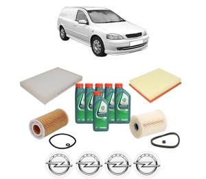 Set Pachet filtre revizie Bosch, 6 litrii ulei Castrol 10W40 OPEL ASTRA G Estate Van (F70) 2.0 DTI (F70) din 2000-2005, 4x Stickere auto cu OPEL - Img 2