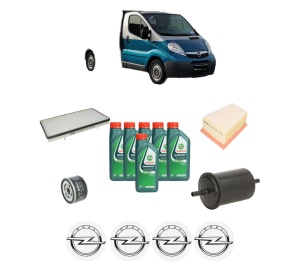 Set Pachet filtre revizie Bosch, 6 litrii ulei Castrol 10W40 OPEL VIVARO A Platform/Chassis (X83) 2.0 16V din 2002-2006, 4x Stickere auto cu OPEL - Img 2