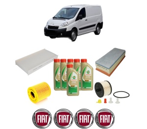 Set Pachet filtre revizie Bosch, 6 litrii ulei Castrol 5W40 FIAT SCUDO Van (270_, 272_) 2.0 D Multijet din 2007-2016, 4x Stickere auto cu FIAT - Img 2
