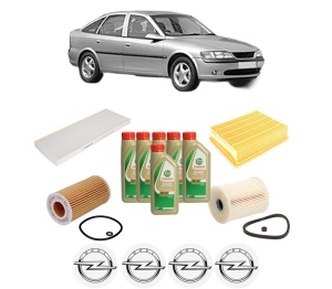 Set Pachet filtre revizie Bosch, 6 litrii ulei Castrol 5W40 OPEL VECTRA B Hatchback (J96) 2.2 DTI 16V (F68) din 2000-2002, 4x Stickere auto cu OPEL - Img 2