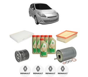 Set Pachet filtre revizie Bosch, 6 litrii ulei Castrol 5W40 RENAULT SCENIC III VAN (JZ0/1_) 1.9 dCi (JZ0J, JZ1J, JZ1K, JZ1S) din 2013-2016, 4x Stickere auto cu RENAULT - Img 2