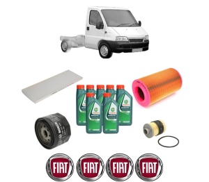 Set Pachet filtre revizie Bosch, 7 litrii ulei Castrol 10W40 FIAT DUCATO Platform/Chassis (244_) 2.3 JTD din 2001-2006, 4x Stickere auto cu FIAT - Img 2