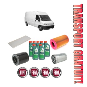 Set Pachet filtre revizie Bosch, 7 litrii ulei Castrol 10W40 FIAT DUCATO Van (230_) 2.8 JTD 4x4 din 2000-2002, 4x Stickere auto cu FIAT