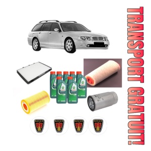 Set Pachet filtre revizie Bosch, 7 litrii ulei Castrol 10W40 ROVER 75 I Tourer (RJ) 2.0 CDT din 2001-2005, 4x Stickere auto cu ROVER