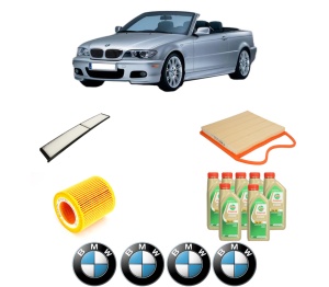 Set Pachet filtre revizie Bosch, 7 litrii ulei Castrol 5W30 BMW Seria 3 Convertible (E93) 335 i din 2006-2013, 4x Stickere auto cu BMW - Img 2