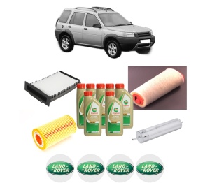 Set Pachet filtre revizie Bosch, 7 litrii ulei Castrol 5W40 LAND ROVER FREELANDER I (L314) 2.0 Td4 4x4 din 2000-2006, 4x Stickere auto cu LAND ROVER - Img 2