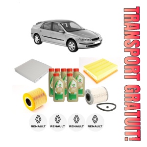 Set Pachet filtre revizie Bosch, 7 litrii ulei Castrol 5W40 RENAULT LAGUNA II (BG0/1_) 2.2 dCi (BG0F) din 2001-2006, 4x Stickere auto cu RENAULT