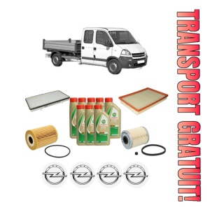 Set Pachet filtre revizie Bosch, 8 litrii ulei Castrol 5W40 OPEL MOVANO A Platform/Chassis (X70) 3.0 DTI (ED, HD, UD0, UD4) din 2003, 4x Stickere auto cu OPEL