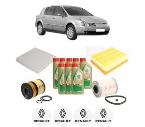 Set Pachet filtre revizie Bosch, 8 litrii ulei Castrol 5W40 RENAULT VEL SATIS (BJ0_) 3.0 dCi (BJ0J, BJ0N) din 2002-2006, 4x Stickere auto cu RENAULT - Img 2