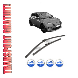 Set stergatoare ALPINE A290 din 2024, pentru parbriz auto, 2 bucati, Valeo Silencio Xtrm, din cauciuc siliconat rezistent, 4 Stickere Auto ALPINE