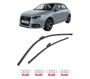 Set stergatoare AUDI A1 Sportback (GBA) din 2018-2021, pentru parbriz auto, 2 bucati, Valeo Silencio Xtrm, din cauciuc siliconat rezistent, 4 Stickere Auto AUDI v37254