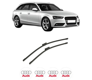 Set stergatoare auto AUDI A4 B8 Avant (8K5) din 2007-2015, pentru parbriz auto, 2 bucati, Bosch Aerotwin, din cauciuc siliconat rezistent, 4 Stickere Auto AUDI - Img 2