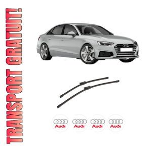 Set stergatoare auto AUDI A5 Sportback (F5A, F5F) din 2016-2021, pentru parbriz auto, 2 bucati, Bosch Aerotwin, din cauciuc siliconat rezistent, 4 Stickere Auto AUDI