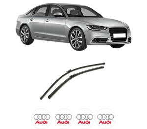 Set stergatoare auto AUDI A6 C7 (4G2, 4GC) din 2010-2018, pentru parbriz auto, 2 bucati, Bosch Aerotwin, din cauciuc siliconat rezistent, 4 Stickere Auto AUDI - Img 2