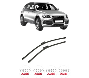 Set stergatoare auto AUDI Q5 Van (8RB) din 2008-2017, pentru parbriz auto, 2 bucati, Bosch Aerotwin, din cauciuc siliconat rezistent, 4 Stickere Auto AUDI - Img 2