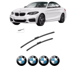 Set stergatoare auto BMW Seria 2 Coupe (G42, G87) din 2021-2024, pentru parbriz auto, 2 bucati, Bosch Aerotwin, din cauciuc siliconat rezistent, 4 Stickere Auto BMW Seria - Img 2
