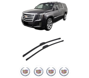 Set stergatoare auto CADILLAC ESCALADE din 1998-2020, pentru parbriz auto, 2 bucati, Bosch Aerotwin Retrofit, din cauciuc siliconat rezistent, 4 Stickere Auto CADILLAC - Img 2