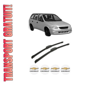 Set stergatoare auto CHEVROLET CORSA Estate din 2000-2002, pentru parbriz auto, 2 bucati, Bosch Aerotwin Retrofit, din cauciuc siliconat rezistent, 4 Stickere Auto CHEVROLET