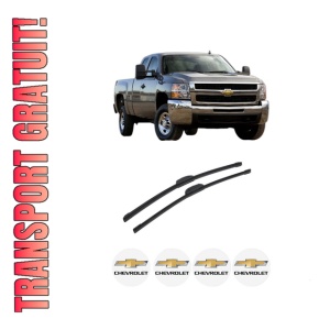 Set stergatoare auto CHEVROLET SILVERADO 2500 HD Extended Cab Pickup din 2008-2013, pentru parbriz auto, 2 bucati, Bosch Aerotwin Retrofit, din cauciuc siliconat rezistent, 4 Stickere Auto CHEVROLET
