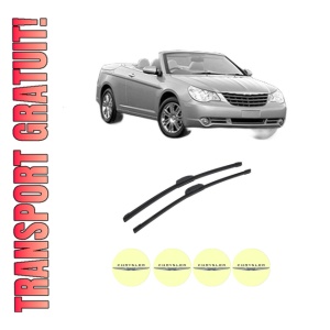 Set stergatoare auto CHRYSLER SEBRING Convertible (JR) din 2001-2007, pentru parbriz auto, 2 bucati, Bosch Aerotwin Retrofit, din cauciuc siliconat rezistent, 4 Stickere Auto CHRYSLER
