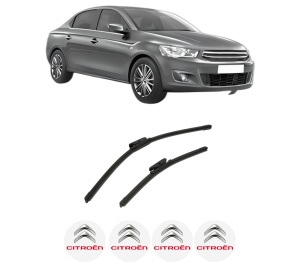 Set stergatoare auto CITROEN C-ELYSEE (DD_) din 2012-2018, pentru parbriz auto, 2 bucati, Bosch Aerotwin, din cauciuc siliconat rezistent, 4 Stickere Auto CITROEN - Img 2