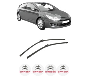 Set stergatoare auto CITROEN C4 Coupe (LA_) din 2004-2011, pentru parbriz auto, 2 bucati, Bosch Aerotwin, din cauciuc siliconat rezistent, 4 Stickere Auto CITROEN - Img 2