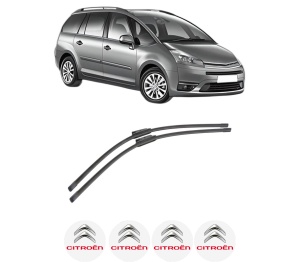 Set stergatoare auto CITROEN C4 GRAND PICASSO I (UA_) din 2006-2013, pentru parbriz auto, 2 bucati, Bosch Aerotwin, din cauciuc siliconat rezistent, 4 Stickere Auto CITROEN - Img 2