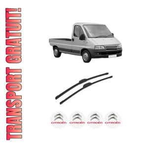 Set stergatoare auto CITROEN JUMPER I Platform/Chassis (244) din 2002-2006, pentru parbriz auto, 2 bucati, Bosch Aerotwin Retrofit, din cauciuc siliconat rezistent, 4 Stickere Auto CITROEN