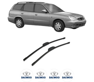 Set stergatoare auto DAEWOO NUBIRA Estate (J150) din 1999-2002, pentru parbriz auto, 2 bucati, Bosch Aerotwin Retrofit, din cauciuc siliconat rezistent, 4 Stickere Auto DAEWOO - Img 2