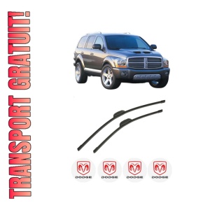 Set stergatoare auto DODGE DURANGO (HB) din 2003-2009, pentru parbriz auto, 2 bucati, Bosch Aerotwin Retrofit, din cauciuc siliconat rezistent, 4 Stickere Auto DODGE