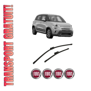 Set stergatoare auto FIAT 500L (351_, 352_) din 2012-2018, pentru parbriz auto, 2 bucati, Bosch Aerotwin Multi, din cauciuc siliconat rezistent, 4 Stickere Auto FIAT