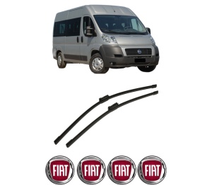 Set stergatoare auto FIAT DUCATO Bus (250_) din 2006-2023, pentru parbriz auto, 2 bucati, Bosch Aerotwin, din cauciuc siliconat rezistent, 4 Stickere Auto FIAT - Img 2