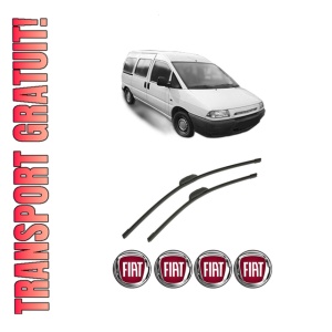 Set stergatoare auto FIAT SCUDO Bus (220_) din 1996-2006, pentru parbriz auto, 2 bucati, Bosch Aerotwin Retrofit, din cauciuc siliconat rezistent, 4 Stickere Auto FIAT