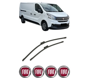 Set stergatoare auto FIAT TALENTO Bus (296_) din 2016-2019, pentru parbriz auto, 2 bucati, Bosch Aerotwin, din cauciuc siliconat rezistent, 4 Stickere Auto FIAT - Img 2