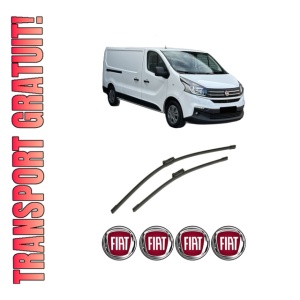 Set stergatoare auto FIAT TALENTO Bus (296_) din 2016-2019, pentru parbriz auto, 2 bucati, Bosch Aerotwin, din cauciuc siliconat rezistent, 4 Stickere Auto FIAT