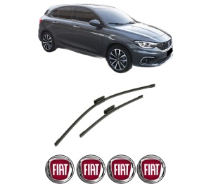 Set stergatoare auto FIAT TIPO Hatchback (356_, 357_) din 2016-2022, pentru parbriz auto, 2 bucati, Bosch Aerotwin Multi, din cauciuc siliconat rezistent, 4 Stickere Auto FIAT - Img 2