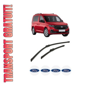 Set stergatoare auto FORD TOURNEO CONNECT / GRAND TOURNEO CONNECT V761 MPV (SK) din 2022-2024, pentru parbriz auto, 2 bucati, Bosch Aerotwin, din cauciuc siliconat rezistent, 4 Stickere Auto FORD