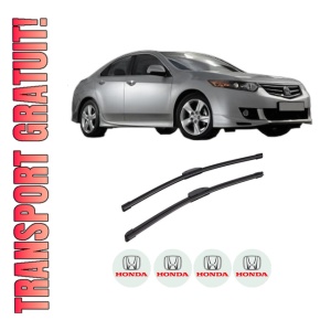 Set stergatoare auto HONDA ACCORD VIII (CU) din 2008-2015, pentru parbriz auto, 2 bucati, Bosch Aerotwin Retrofit, din cauciuc siliconat rezistent, 4 Stickere Auto HONDA