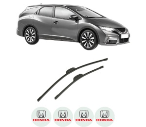 Set stergatoare auto HONDA CIVIC IX Tourer (FK) din 2014-2016, pentru parbriz auto, 2 bucati, Bosch Aerotwin Retrofit, din cauciuc siliconat rezistent, 4 Stickere Auto HONDA - Img 2
