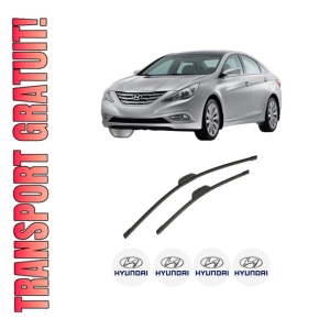 Set stergatoare auto HYUNDAI SONATA VI (YF) din 2010-2015, pentru parbriz auto, 2 bucati, Bosch Aerotwin Retrofit, din cauciuc siliconat rezistent, 4 Stickere Auto HYUNDAI