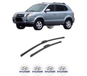 Set stergatoare auto HYUNDAI TUCSON (JM) din 2004-2012, pentru parbriz auto, 2 bucati, Bosch Aerotwin Retrofit, din cauciuc siliconat rezistent, 4 Stickere Auto HYUNDAI - Img 2