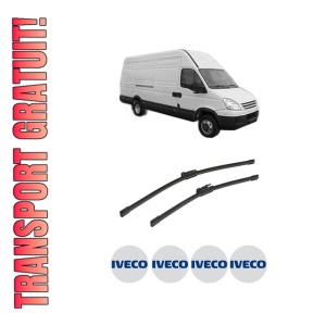 Set stergatoare auto Iveco DAILY IV Van din 2006-2011, pentru parbriz auto, 2 bucati, Bosch Aerotwin, din cauciuc siliconat rezistent, 4 Stickere Auto Iveco