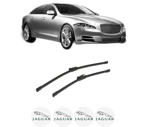 Set stergatoare auto JAGUAR XJ (X351) din 2009-2019, pentru parbriz auto, 2 bucati, Bosch Aerotwin, din cauciuc siliconat rezistent, 4 Stickere Auto JAGUAR - Img 2