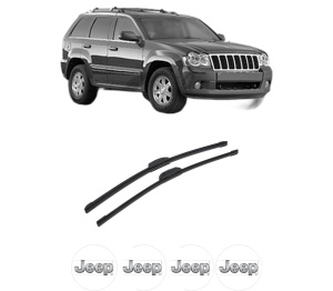 Set stergatoare auto JEEP GRAND CHEROKEE III (WH, WK) din 2004-2011, pentru parbriz auto, 2 bucati, Bosch Aerotwin Retrofit, din cauciuc siliconat rezistent, 4 Stickere Auto JEEP - Img 2